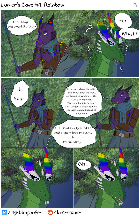 Lumen&#39;s Cave #1, Rainbow, pg 3